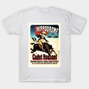 PARIS HIPPODROME CADET ROUSSEL Pantomime Horse Performances Vintage French T-Shirt